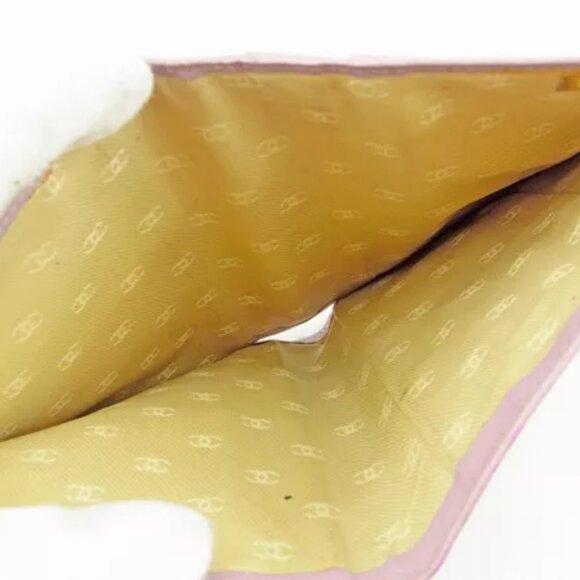 Chanel Wallet Purse Long Wallet Coco Button Purple Woman Authentic - Picture 5 of 6